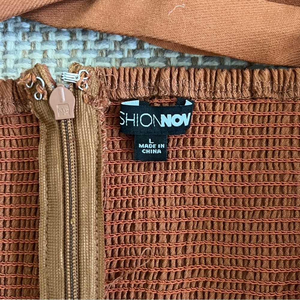 Fashion Nova Orange Cross Halter Playsuit - Picture 6 of 6